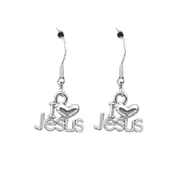 I LOVE JESUS EARRINGS - Picture 3 of 3